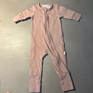 Jamie Kay Mauve Onesie (Size 0-3 Months)